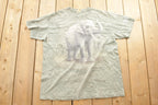 Vintage 1990s African Lion Safari Elephant Theme Graphic T-Shirt