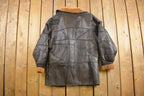 Vintage 1980s Fur Lined Patchwork Leather Jacket
