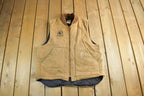 Vintage 1990s Distressed Carhartt Quilt Lined Jacket Vest Mens Large