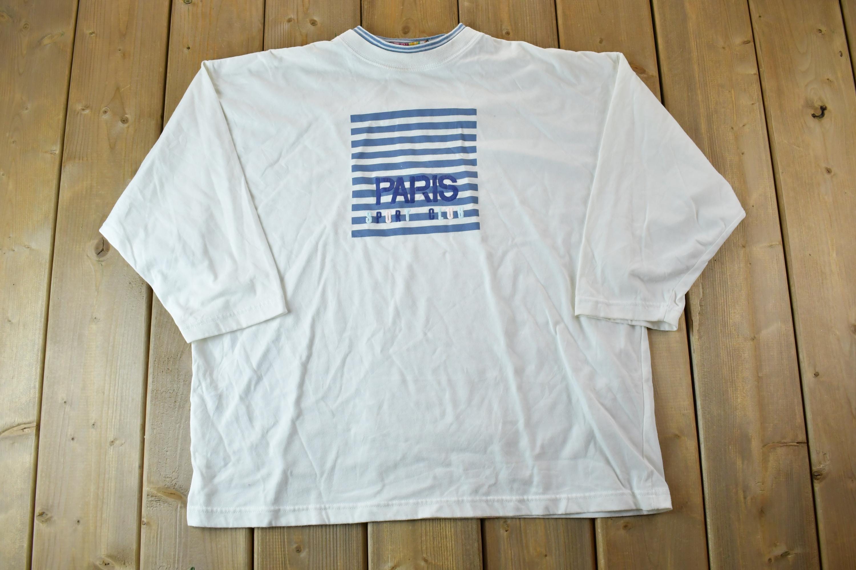 Vintage 1990s Paris Sport Club Crewneck Sweatshirt