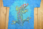 Vintage 1997 Leopard Gecko Theme Tie Dye Graphic T-Shirt