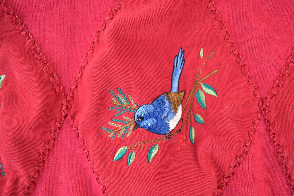 Vintage 1990s Alfred Dunner Bird And Flowers Outdoorsman Crewneck Sweatshirt