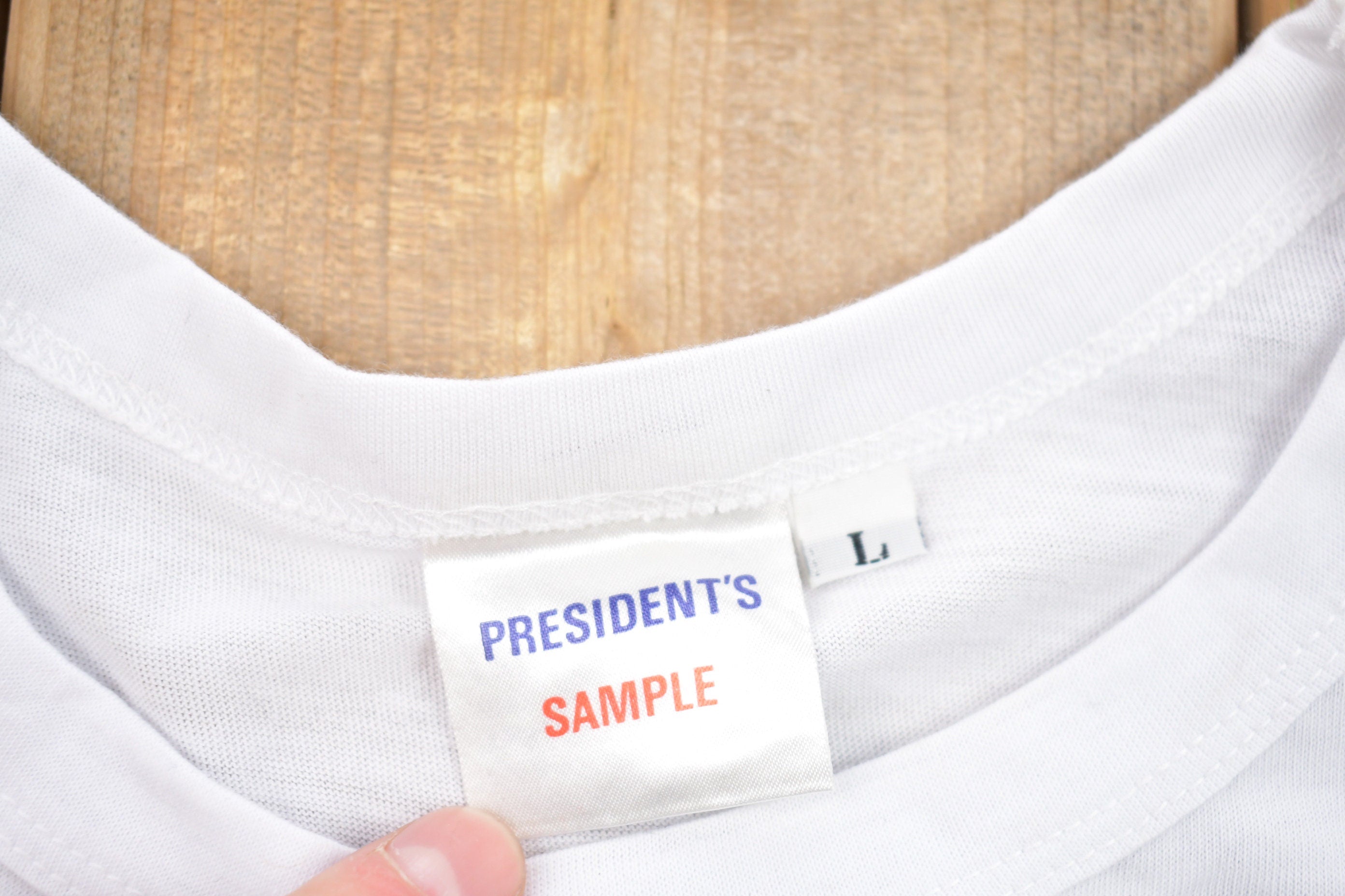 Vintage 1970s President's Sample White T-Shirt