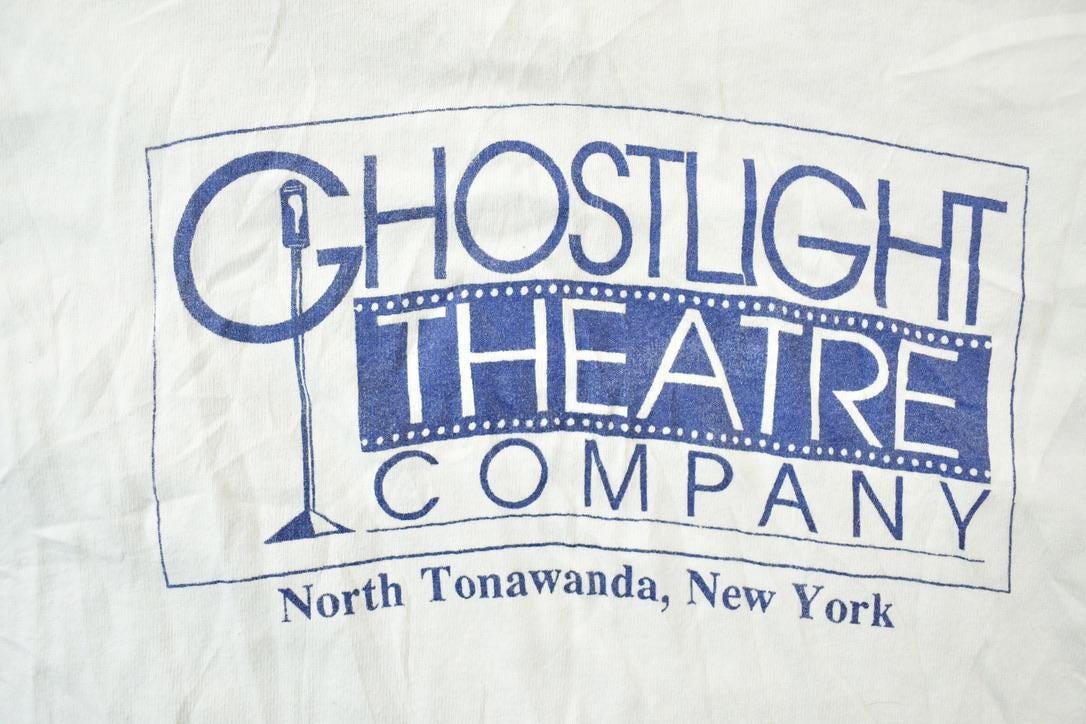 Vintage 1995 Oliveri Ghostlight Theatre Company Souvenir T-Shirt