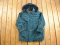 Vintage 1980s The Olde Hide House Suede Leather Fur Coat
