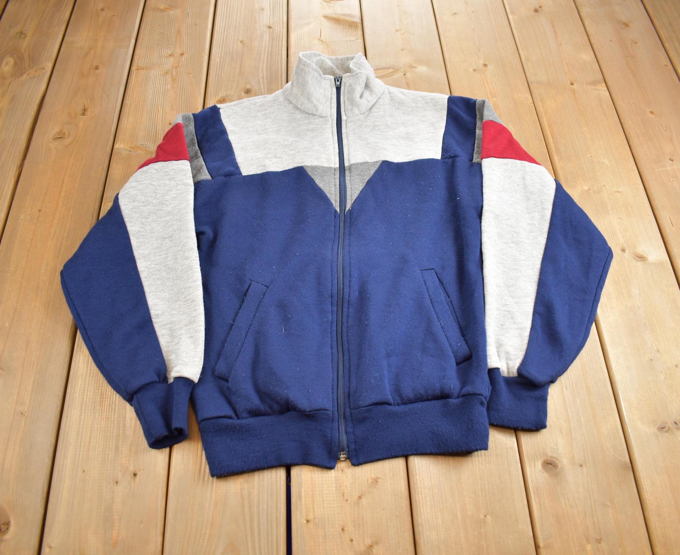 Vintage 1990s BOG Sports Color Block Zip Up Made In USA