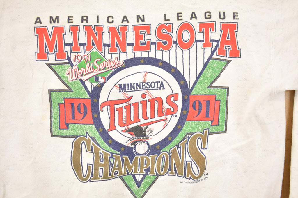 Vintage 1991 Minnesota Twins Champions MLB Crewneck Sweatshirt Men's L