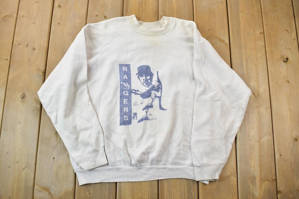 Vintage 1990s Nolan Ryan Texas Rangers MLB Crewneck Sweatshirt