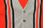 Vintage 1960s Striped Knit Cardigan Sweater Men's M