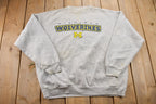 Vintage 1990s University Of Michigan Wolverines Collegiate Crewneck  Lee  NCAA Sweatshirt  Sportswear  Americana  Tultex Maximum Sweats