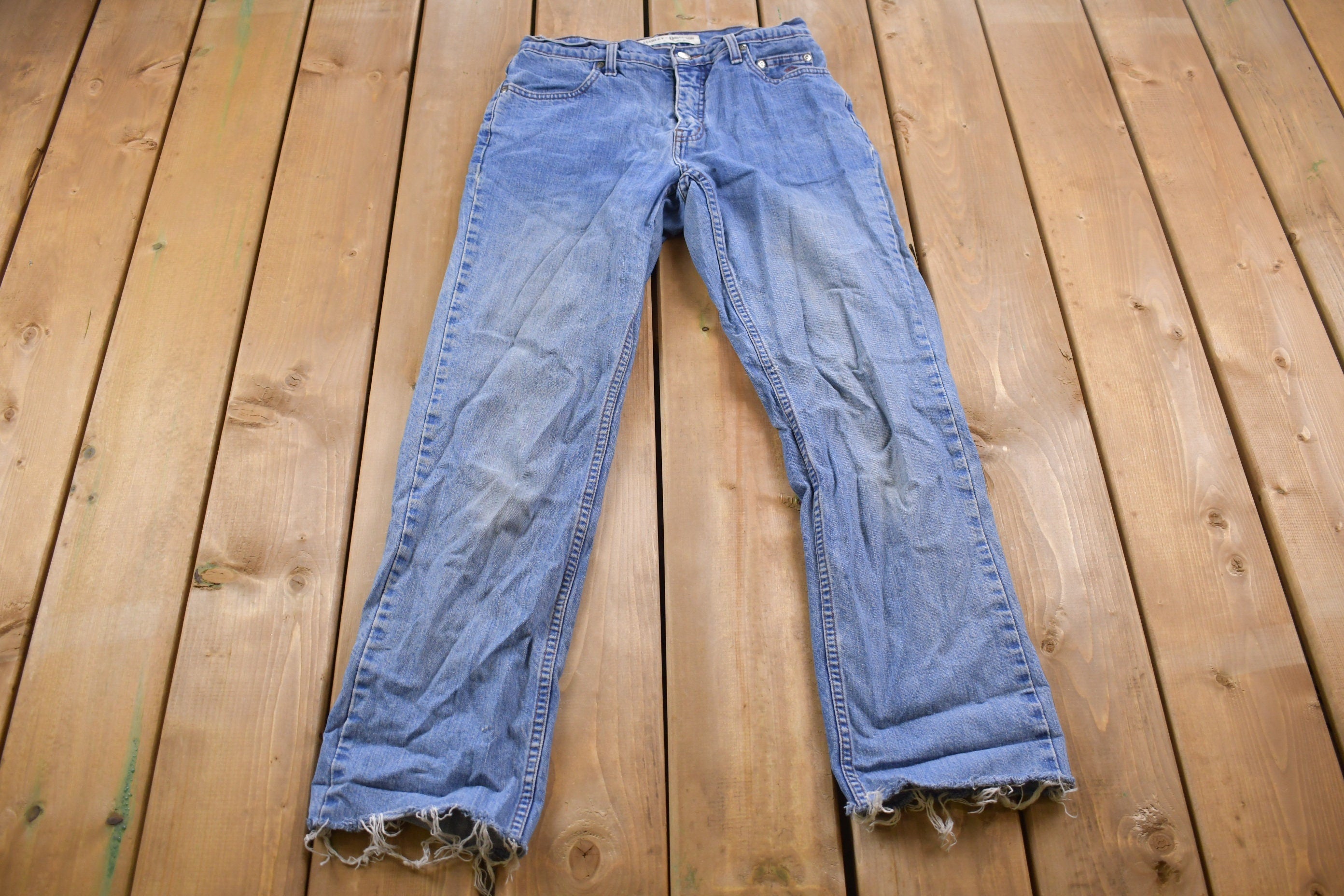 Vintage 1990's Harley Davidson Blue Jeans 28 x 11