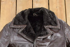 Vintage 1980s Faux Fur Lined Leather Jacket