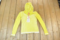 Women Vintage Vigoss Y2K Blank Yellow Hooded T-Shirt / Vigoss Grunge Skull Print / Contrast Stitch / Internet Famous Clothing / Over Dyed