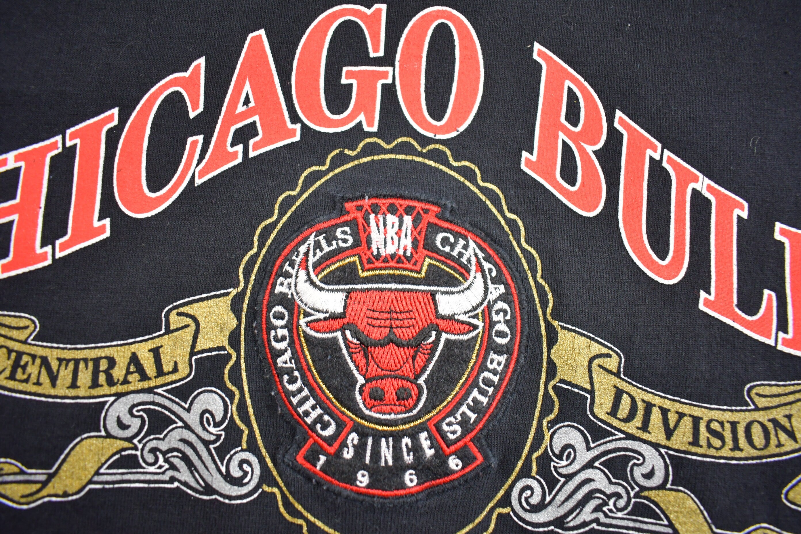 Vintage 1991 Chicago Bulls NBA Embroidered T Shirt Single Stitch