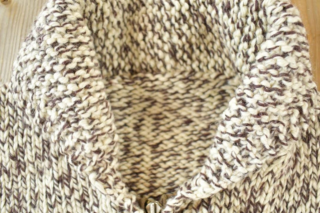 Vintage 1960s Wool Knit Abstract Pattern Zip Up Knit Sweater Mens S