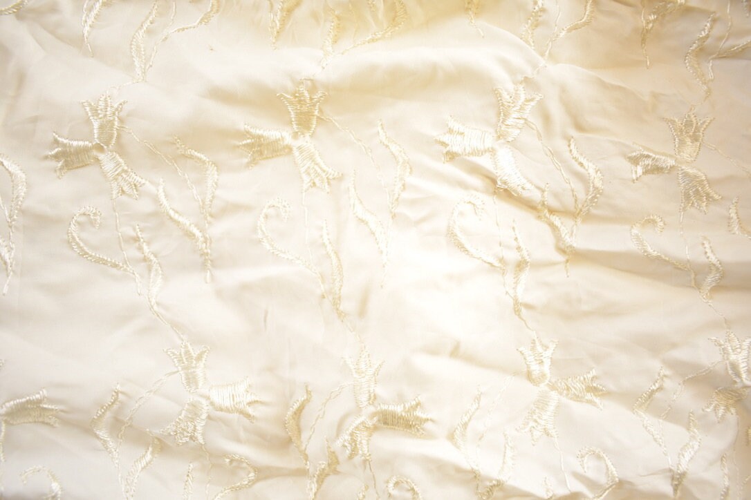 Vintage 1970's Ribbon Knit Original White Fox Fur Coat