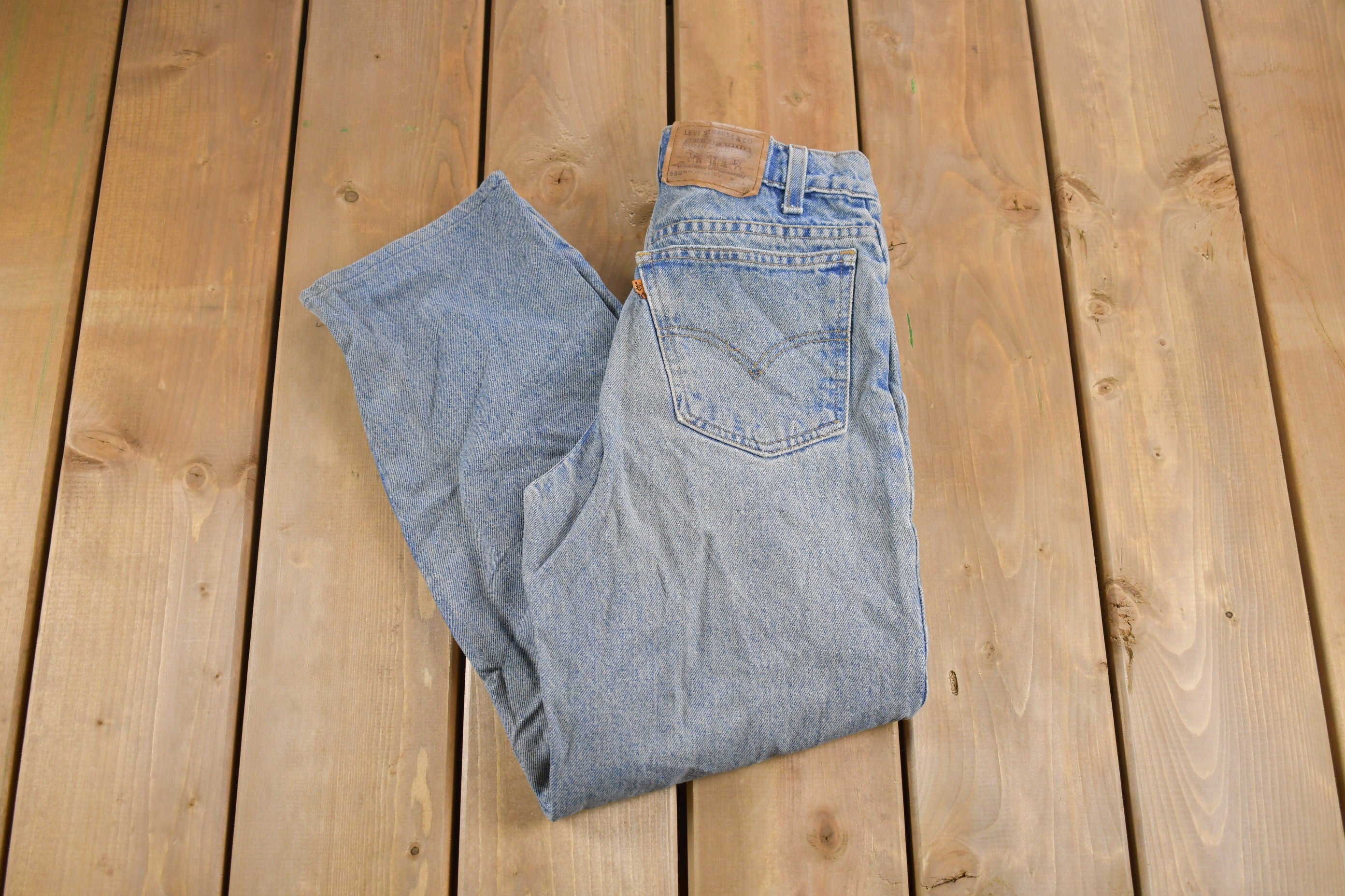 Vintage 1990s Levi's 550 Orange Tab Student Denim Jeans Size 26 x 26