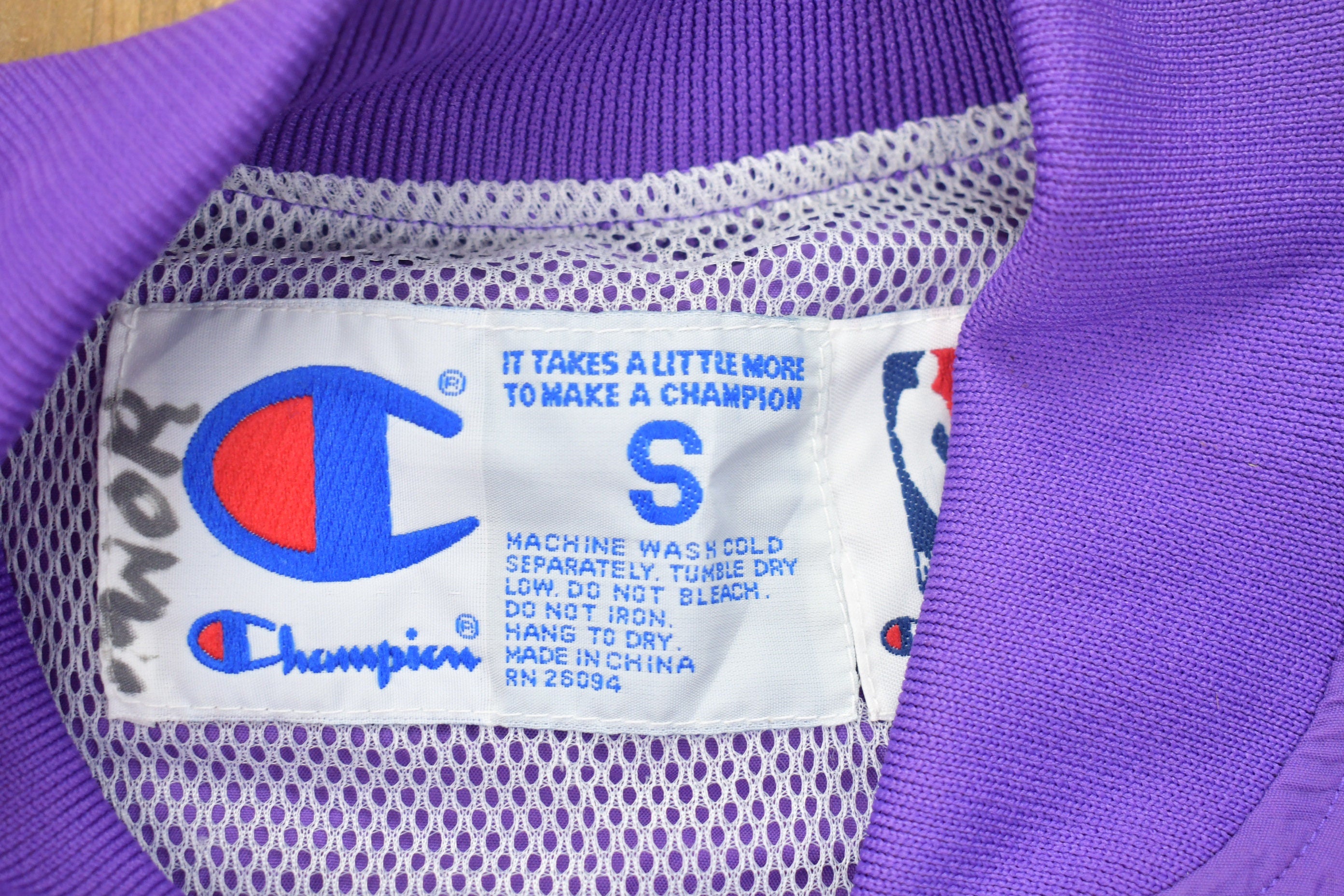 Vintage 1990s Champion Los Angeles Lakers NBA Bomber Jacket