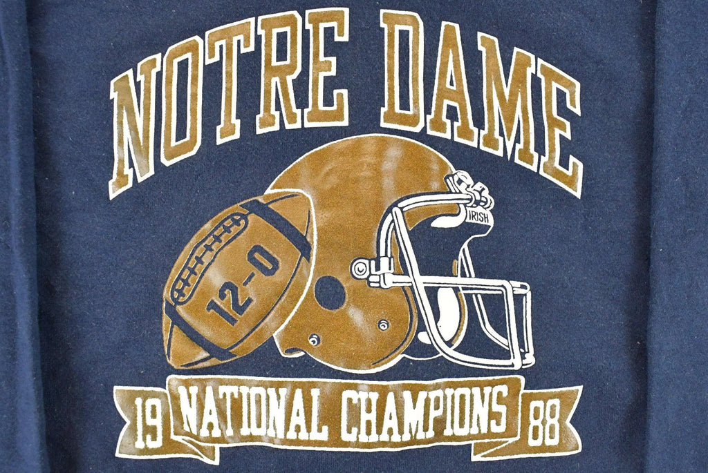 Vintage 1990s Champion Notre Dame University Collegiate Crewneck Sweatshirt Men's Medium