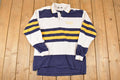 Vintage 1990s OSSSA Windswept Striped Rugby Button Up Shirt Men's L