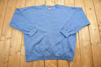 Vintage 1990s Blank Blue Crewneck Sweatshirt