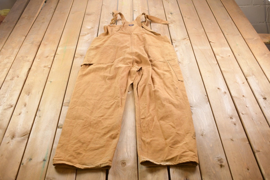 Vintage 1990s Dickies Denim Jean Overalls Size 46 x 32 / Vintage Overalls / Streetwear / Vintage Workwear / Dickies