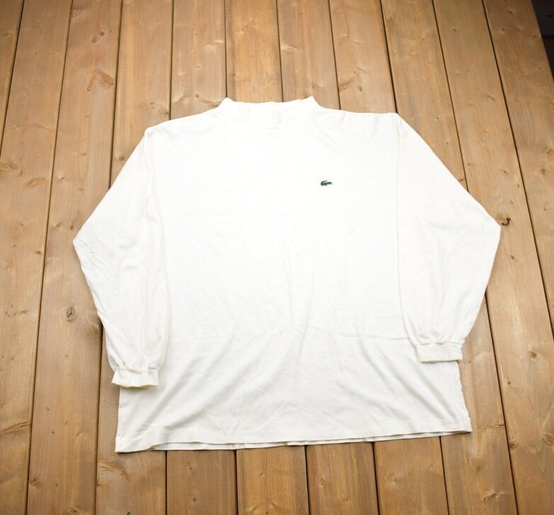 Vintage 1990s Lacoste Embroidered Long Sleeve T Shirt