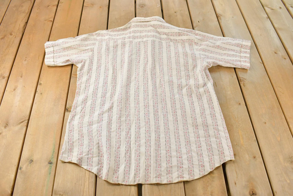 Vintage 1980s Western Shirt Pearl Snap Short Sleeve Button Up Shirt Mens XL