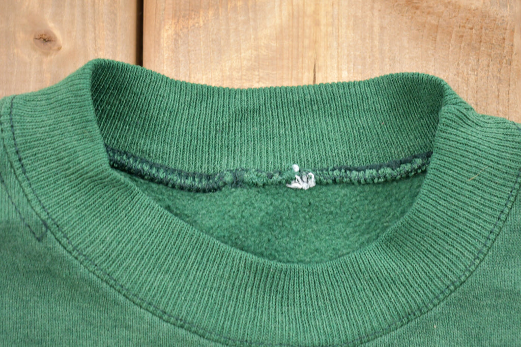 Vintage 1990s Wisconsin Plaid Embroidered Crewneck Sweatshirt