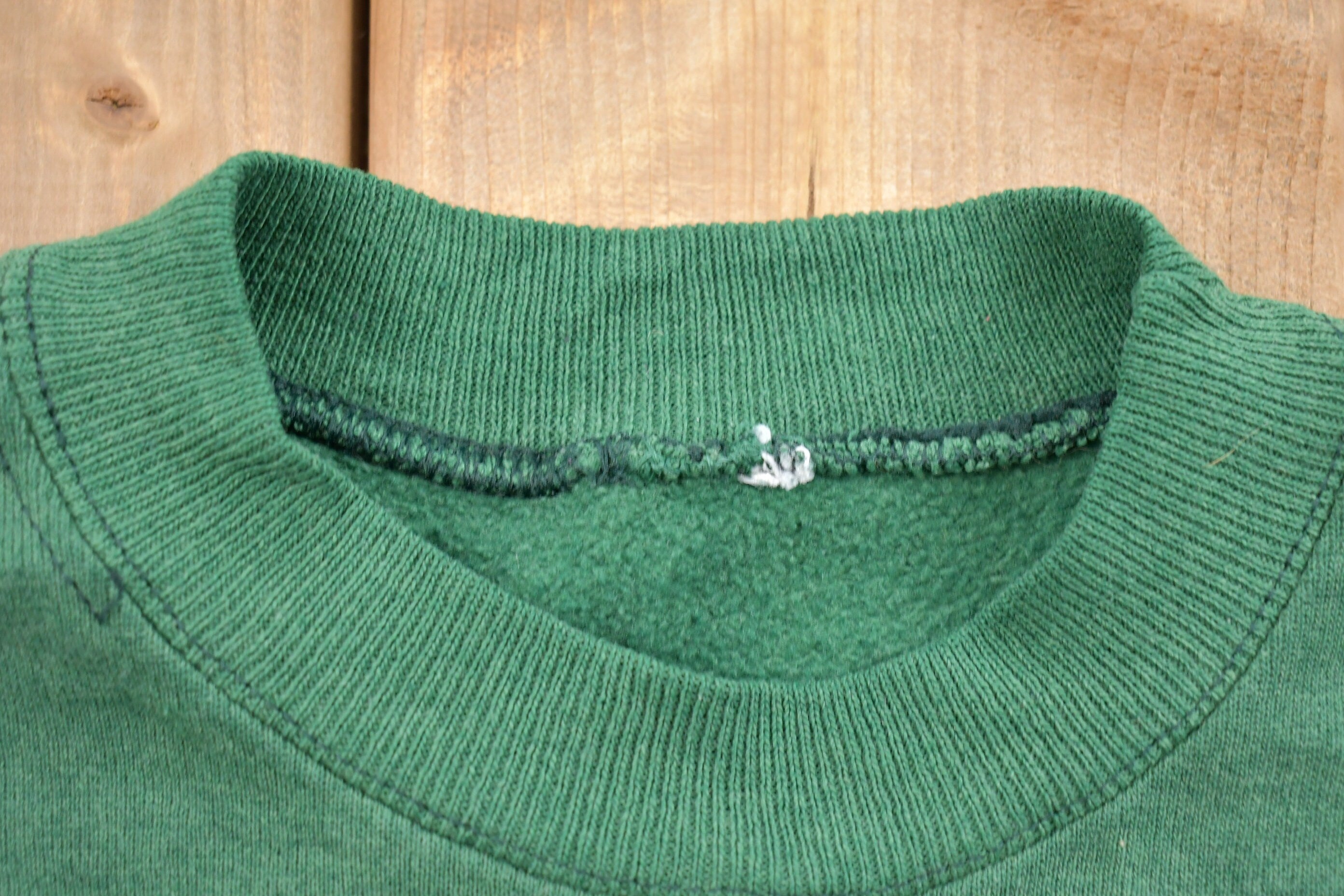 Vintage 1990s Wisconsin Plaid Embroidered Crewneck Sweatshirt