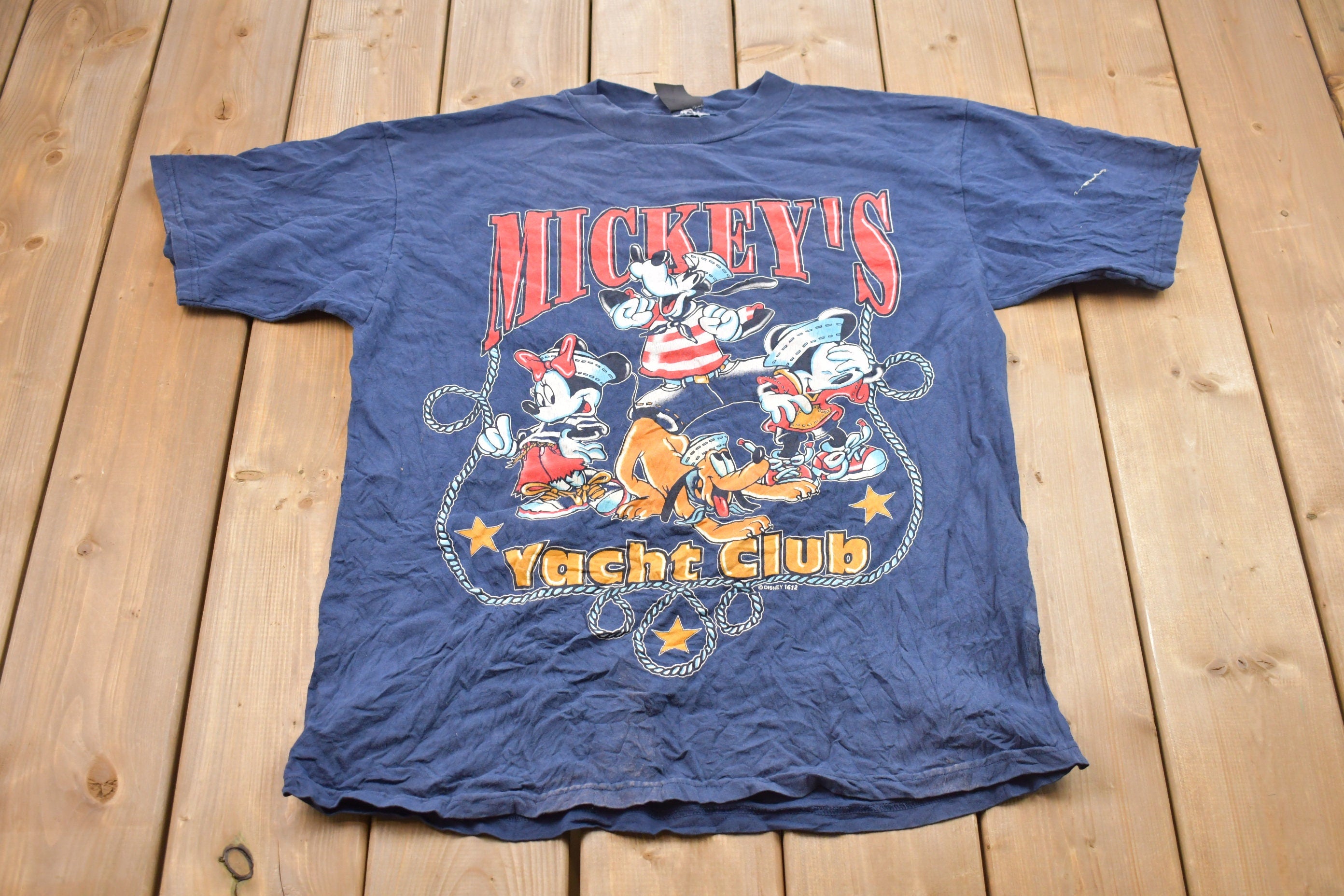 Vintage 1990s Mickey Mouse Yachts Club Graphic T-Shirt