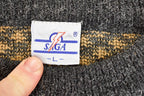 Vintage 1990s Saga Abstract Knit Sweater Men's L
