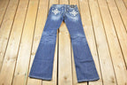 Vintage Y2K Miss Me Bedazzled Low Rise Jeans Size 26x33.5