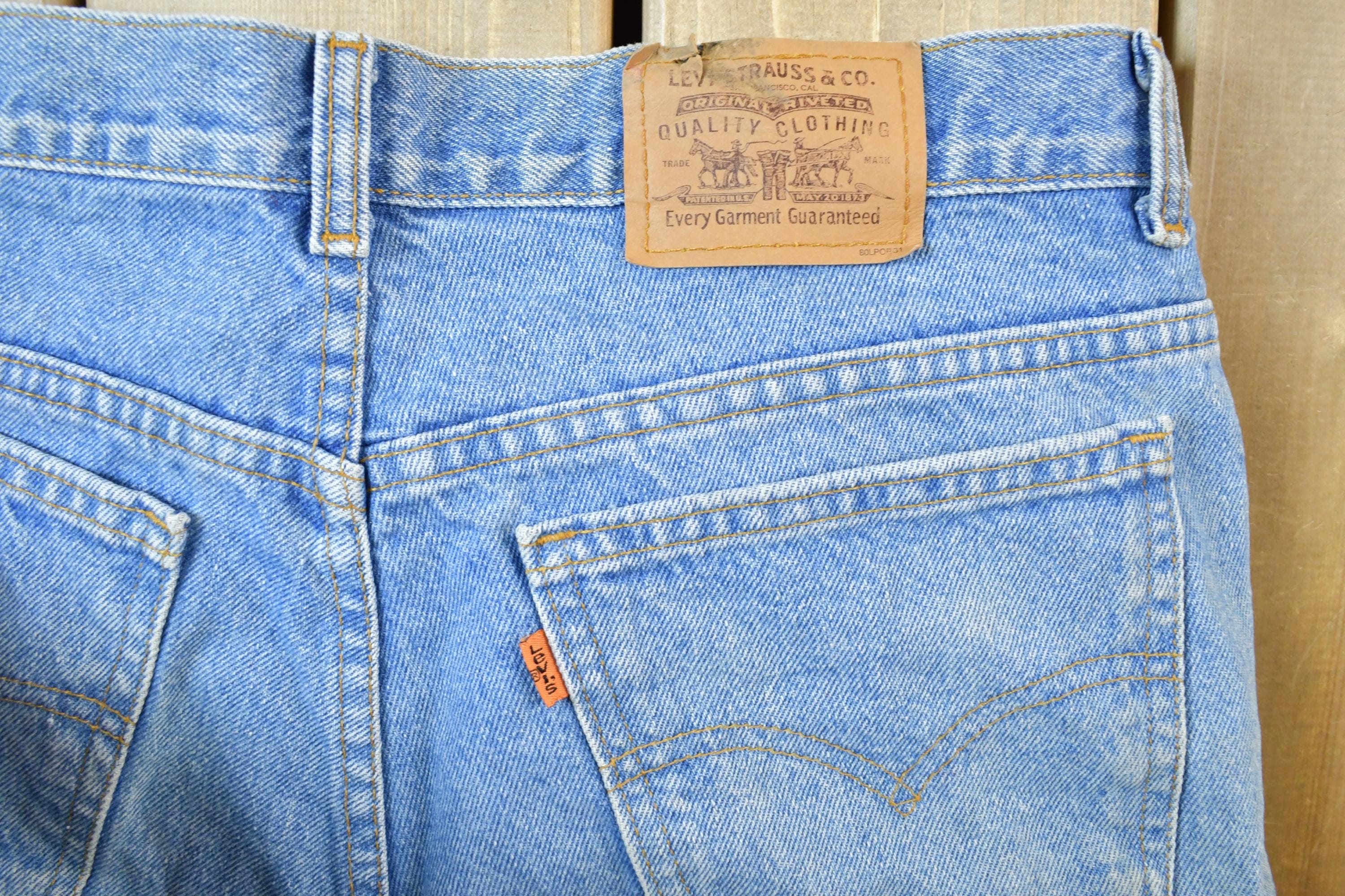 Vintage 1990s Levi Strauss Orange Tab Denim Jeans Size 31 x 29