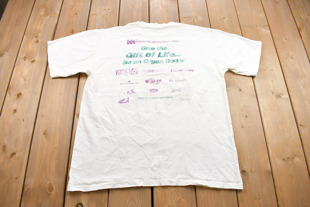 Vintage 1995 Gift Of Life Run Distressed Graphic T Shirt
