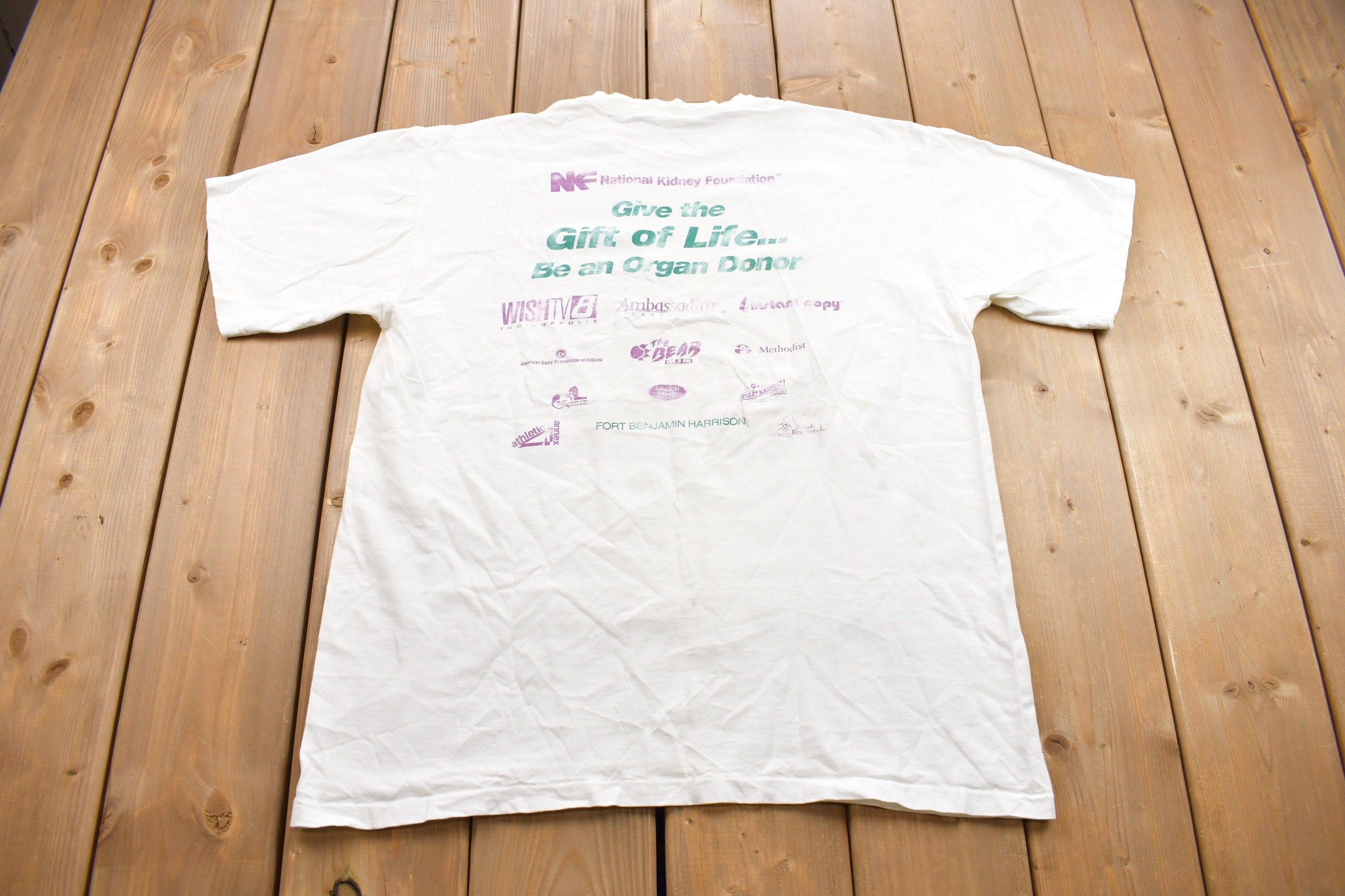Vintage 1995 Gift Of Life Run Distressed Graphic T Shirt
