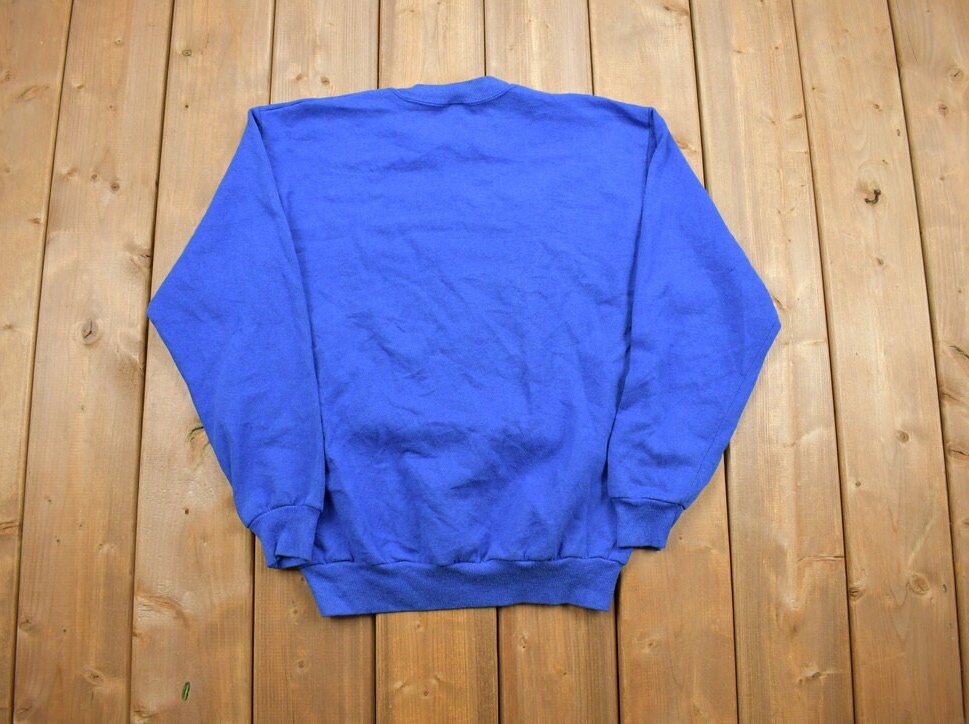 Vintage 1990s Blank 'Jerzees' Blue Crewneck Sweatshirt