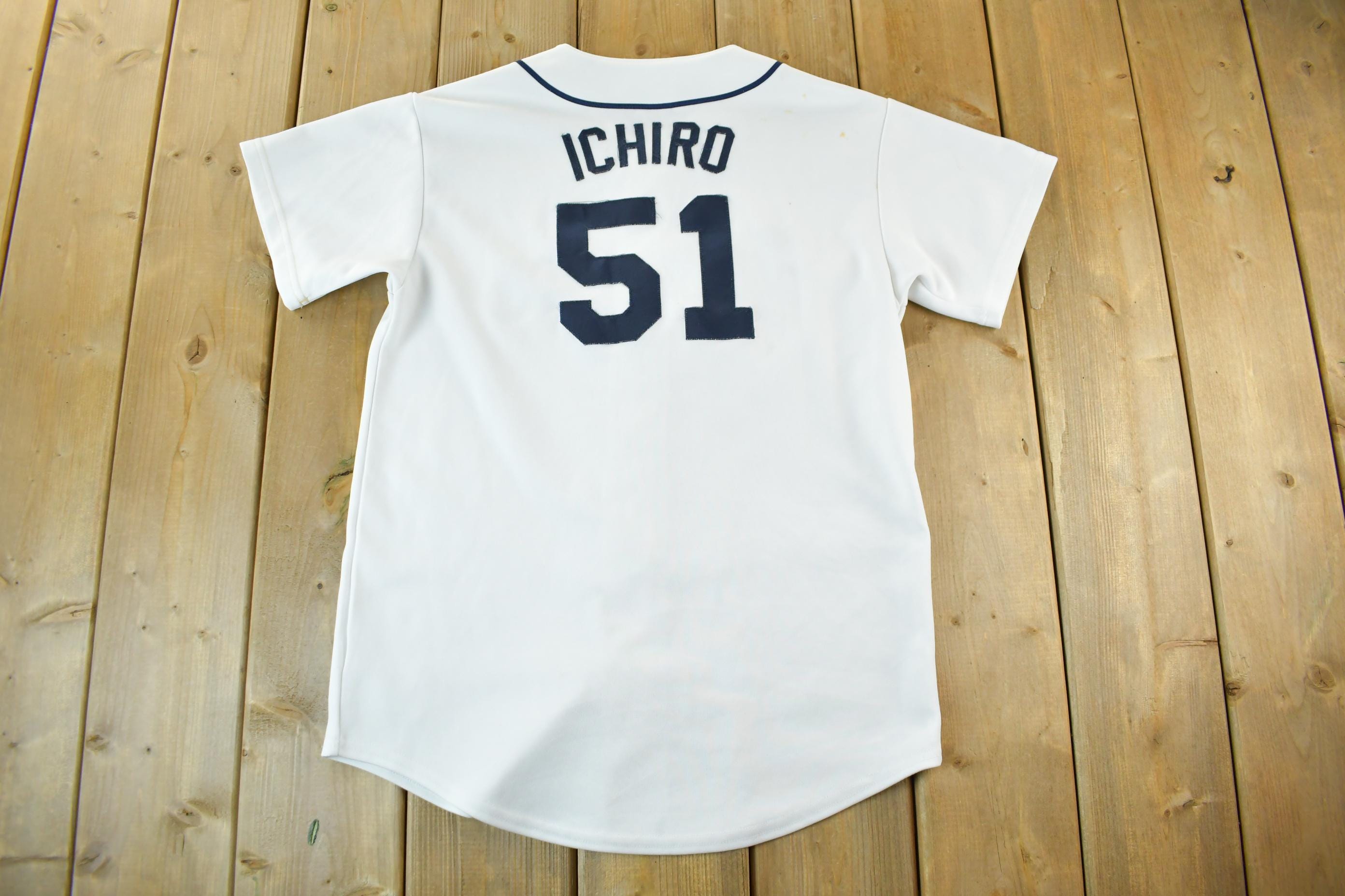 Vintage 2000s Ichiro Suzuki Seattle Mariners MLB Majestic Baseball Jersey Youth XL
