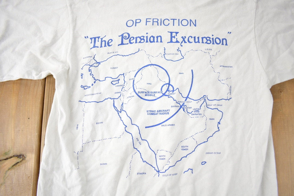 Vintage 1991 The Persian Excursion Souvenir Travel T Shirt Made In Canada