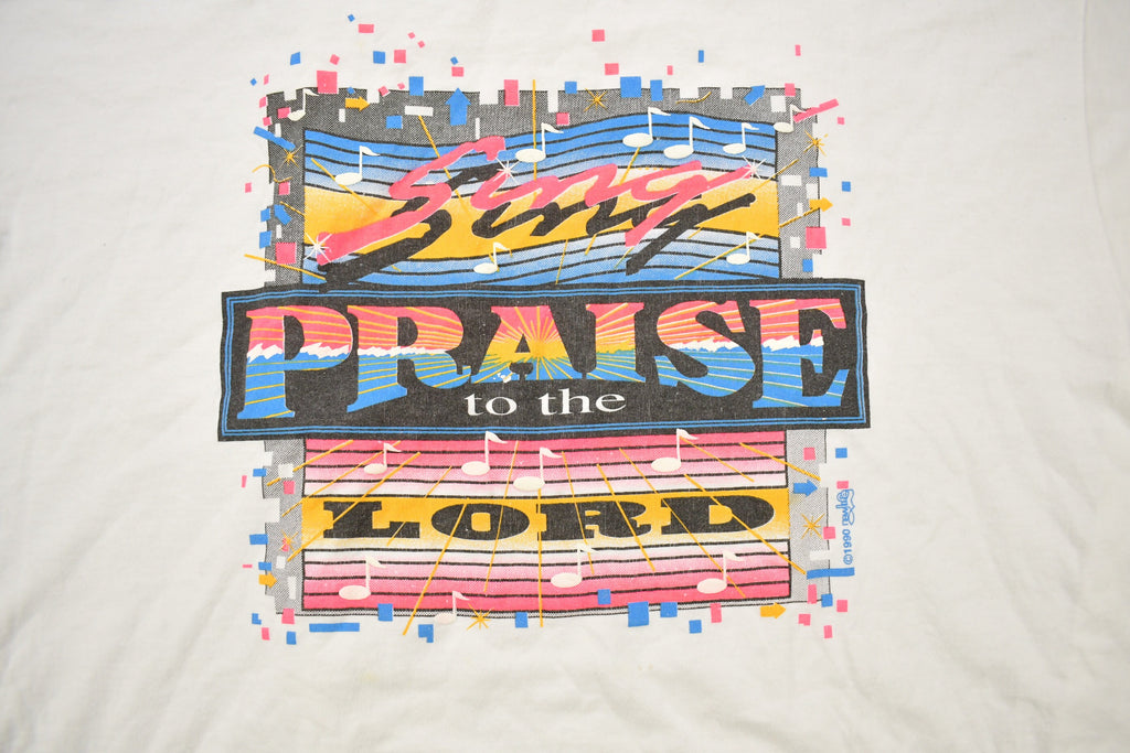 Vintage 1990 " Sing Praise To The Lord" Graphic T Shirt