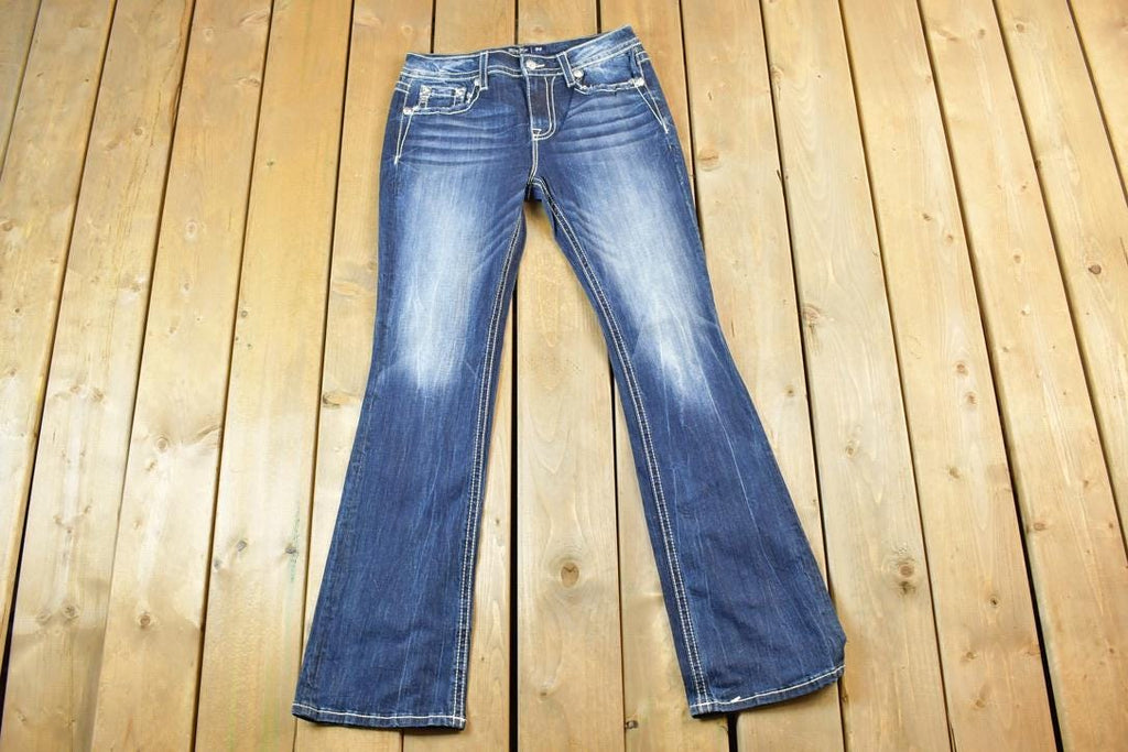 Vintage Y2K Miss Me Bedazzled Low Rise Jeans Size 30 x 31
