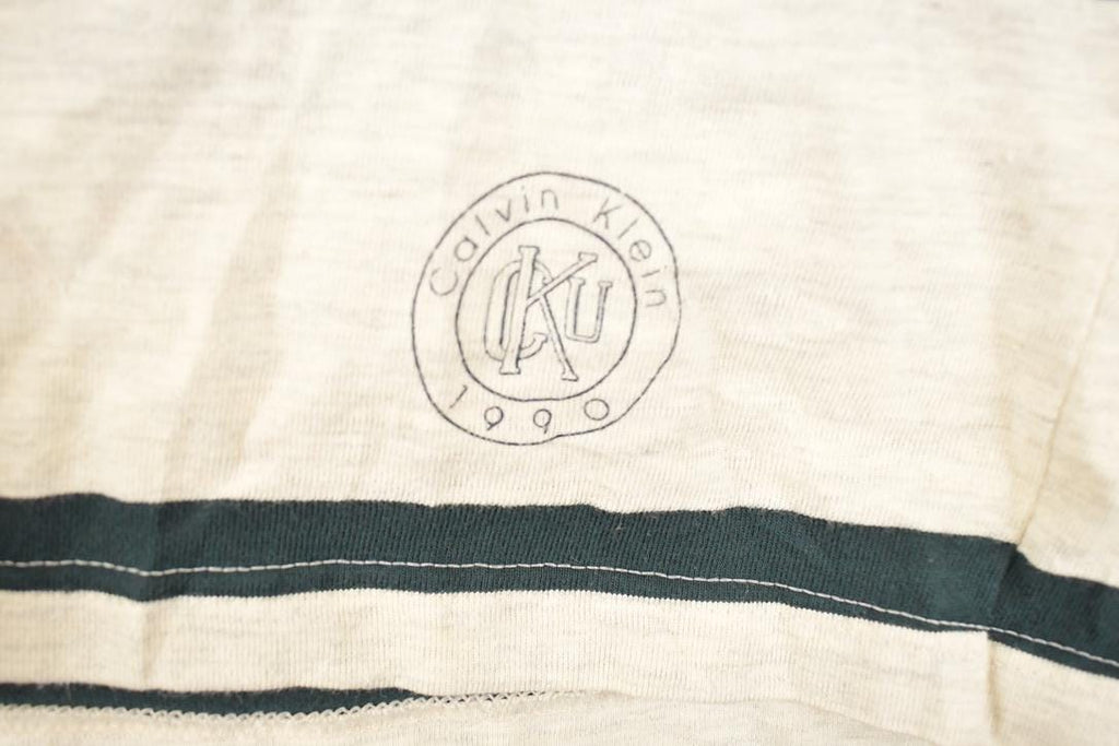 Vintage 1990s Calvin Klein Striped Crewneck Shirt Women's L