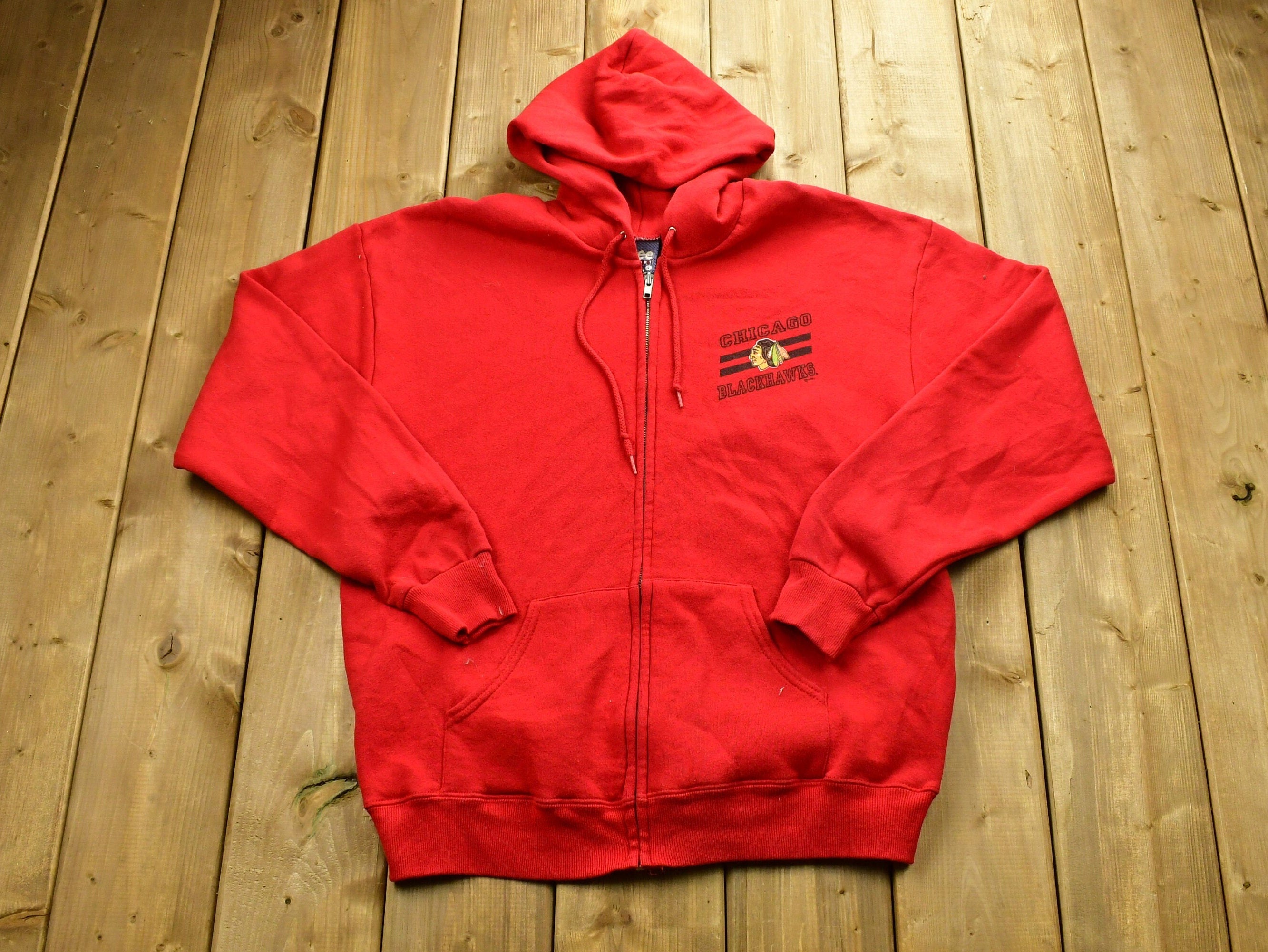 Vintage 90's Chicago Blackhawks Full Zip Sweatshirt