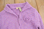 Vintage 1980s Like Love Purple Knit Cardigan Sweater
