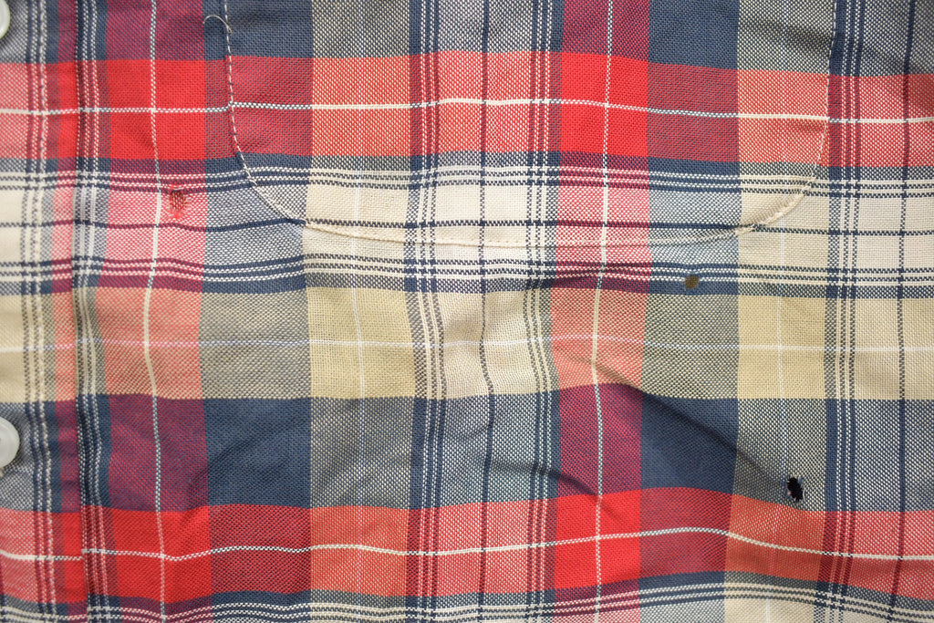 Vintage 1990s Town Craft Plaid Button Up Short Sleeve Shirt  Abstract Pattern  Casual Shirt  Formal Shirt  Towncraft  Plaid Shirt