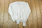 Vintage 1970s Izod Lacoste Knit Perfect Mild Distress Cardigan Sweater Made In USA