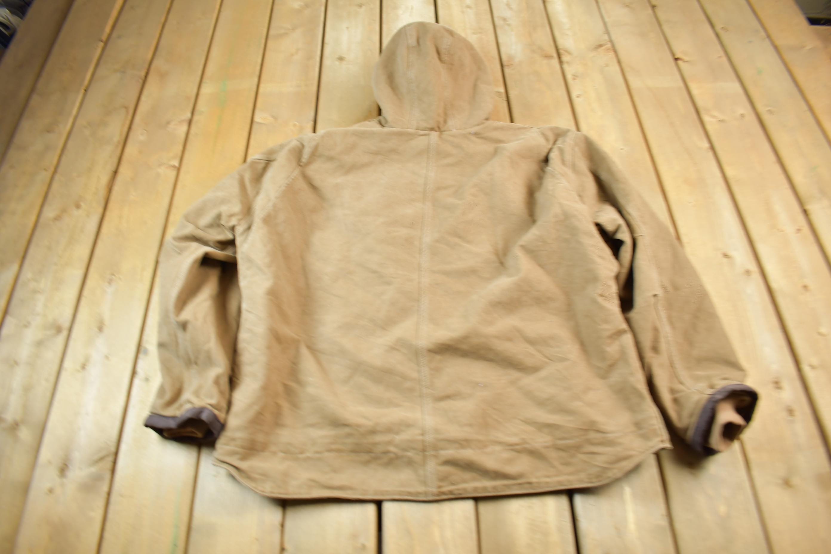 Vintage Y2K Carhartt Brown Fleece Lined Jacket Size 2XL