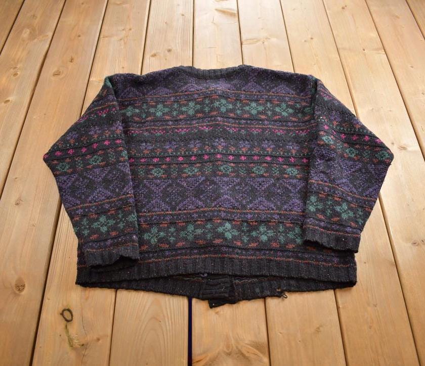Vintage 1980s North Country Outfitters Cozy Knit Cardigan Sweater