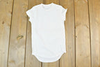 Women Vintage Vigoss Y2K Blank White T-Shirt Vigoss Grunge Skull Print / Contrast Stitch / Internet Famous Clothing / Over Dyed