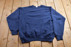 Vintage 1990s Navy Blue Blank Crewneck Sweatshirt